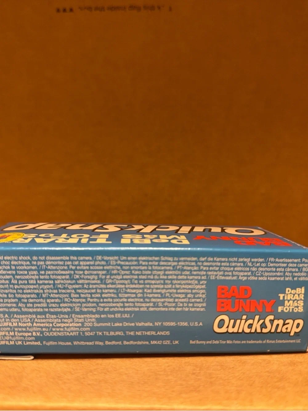 QuickSnap Vintage Film Box in Blue with Red Logo
